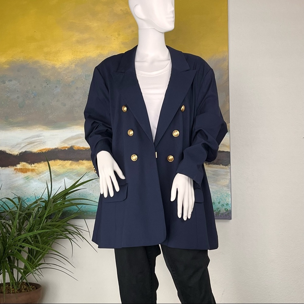 💥NWT💥 Navy Blue Lane Bryant Sexy Stretch Women’s Blazer Size 28